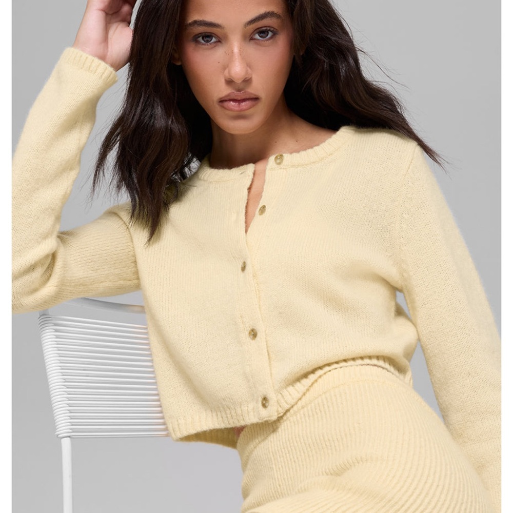 ALO Yoga wool cashmere cropped cardigan